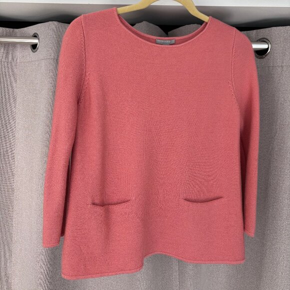 COS A-LINE MERINO JUMPER in Cinnamon Rose Size Small - Picture 2 of 5